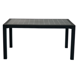 Mesa de Camping Voss2000 Indonesia 150x90 Simil Rattán Grafito