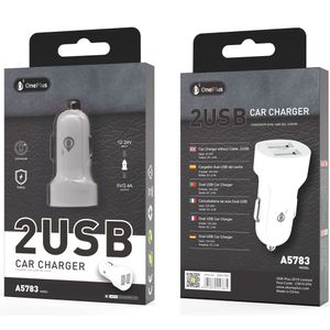 Cargador para Auto One Plus A5783 Doble Usb Blanco