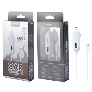 Cargador para Auto M-Tk At929 Micro-Usb Blanco