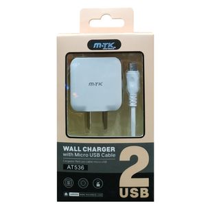 Cargador de Pared M-Tk At536 Micro-Usb Blanco