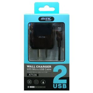 Cargador de Pared  M-Tk At536 Micro-Usb Negro