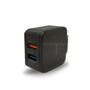 Cargador de Pared M-Tk At861 Dos USB Negro