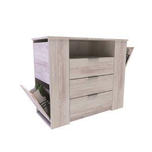 Cómoda Delos Dld04Pc 3C C/Zap 1Est 94X111X48 Pino Cascina