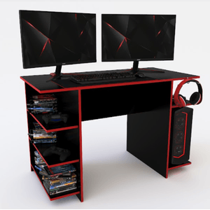 Mesa Cpu Delos DGA01 Gamer 1.20 m Negro/ Rojo