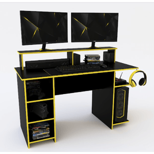 Mesa Cpu Delos DGA02NEA Gamer 1.40 m Negra/Amarilla