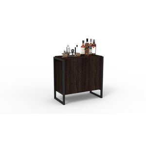 Bahiut Delos Dst10Rt Vajillero Buffet 80Cm 2Puertas Roble Termo Negro