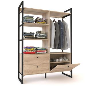 Armario Funcional Delos Dst25Rnn  2C1P Roble Nebraska Natural