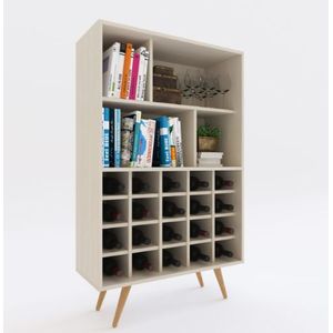 Biblioteca Delos Dl886Fc 85X140X35 2E C/Bod Fineline Crema