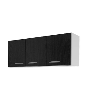 Alacena DELOS Dl622Brt 44x120x32 3Puertas Negro con Blanco