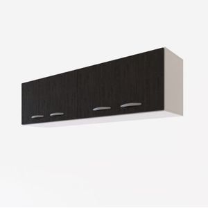 Alacena Delos Dl626Brt 160X44X33 Blanco/Roble Termo Negro
