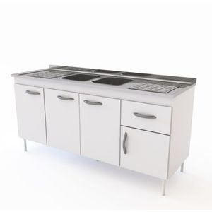 Bajo Mesada Cc Delos Dl606Br 160X82X47 4P 1C Blanco