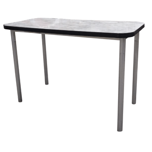 Mesa comedor Lagos Base 1,20 m Tapa Tiza Caño Gris