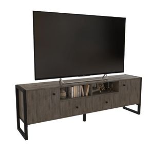 Mesa Tv Delos Dst05Rdg Rack 183X59X37 2P2C2E Roble Denver Grafito