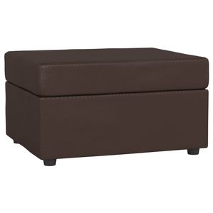 Sillón Otomana Mussa  Fedra 3 cuerpos Ecocuero Negro