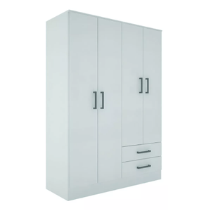 Placard ORLANDI 3522 BAHIA 121X184X47 4 Puertas 2 Cajones Blanco