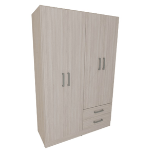 Placard ORLANDI 3524 BAHIA 121X184X47 4 Puertas 2 Cajones Jacaranda