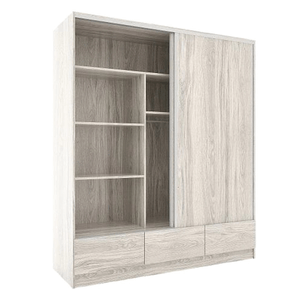 Placard ORLANDI 3123 PREMIUM 182X211X60 3 Cajones a la Vista 2 Puertas Abedul