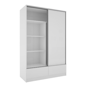 Placard ORLANDI 3130 PREMIUM 138X211X60 2 Cajones a la Vista 2 Puertas Blanco