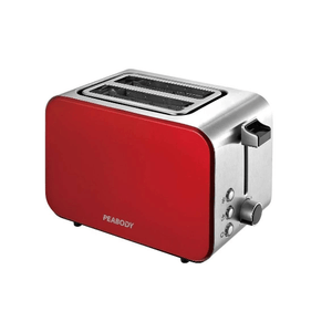 Tostador PEABODY T8127R  7 Niveles de Temperatura Dos Panes 1000 Watts Roja