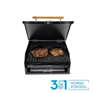 Parrilla  NAKAN 3 en 1 Horno Parilla y Plancha de Acero