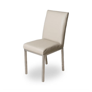 Silla de Caño DONNET Jade Eco Cuero Blanco Caño 25" B
