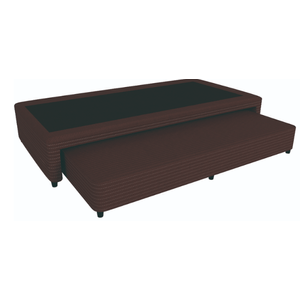 Sommier Bicama Mussa Urania Eco cuero  Chocolate 1 plaza 90x190